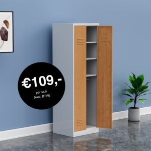 Lockerkast – 2 deurs Woodprint
