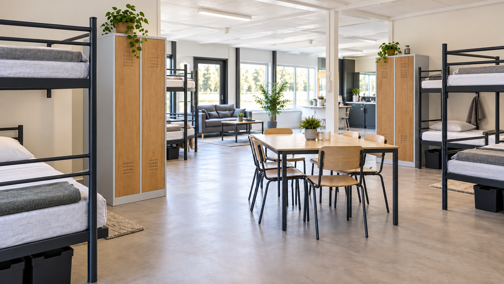 Tijdelijke huisvesting compleet inrichten: van bed en matras tot locker en gezamenlijke ruimte